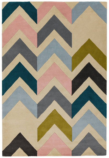 Laagpolig vloerkleed Easy Living Reef Chevron Multi