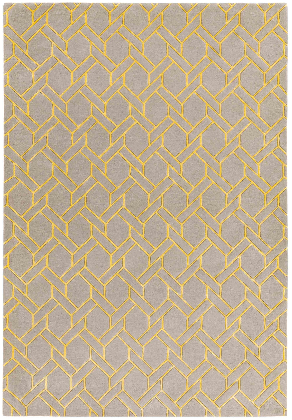 Laagpolig vloerkleed Easy Living Nexus Rug Fine Lines Silver Yellow