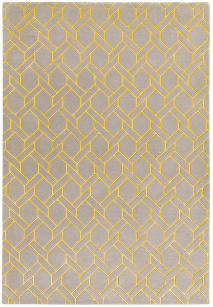 Laagpolig vloerkleed Easy Living Nexus Rug Fine Lines Silver Yellow