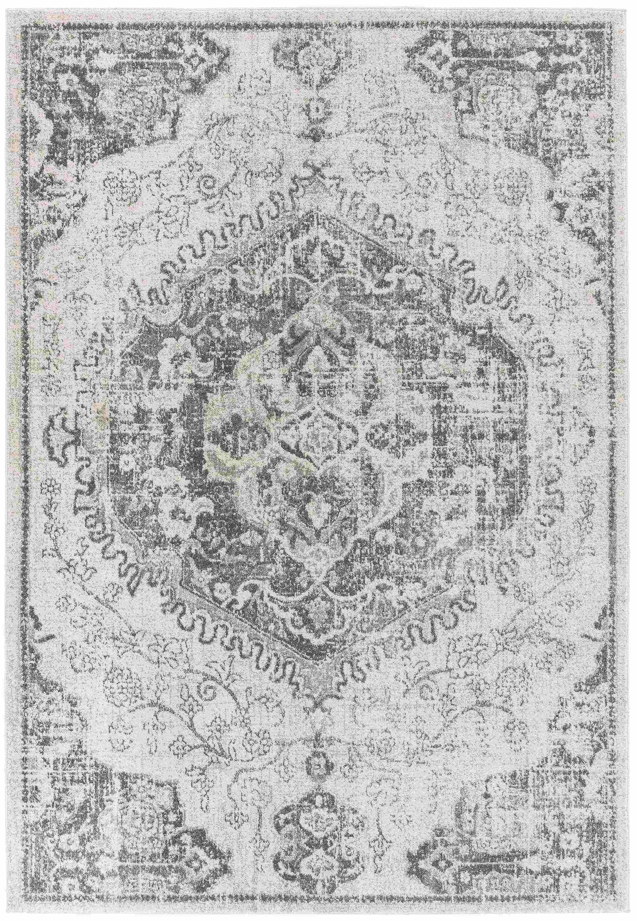 Laagpolig vloerkleed Easy Living Nova Medallion Ivory