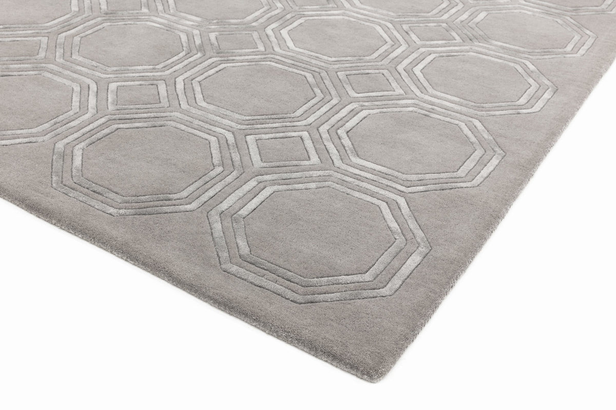 Laagpolig vloerkleed Easy Living Nexus Rug Octagon Silver