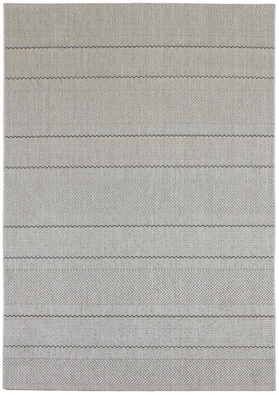 Laagpolig vloerkleed Easy Living Patio Beige Stripe