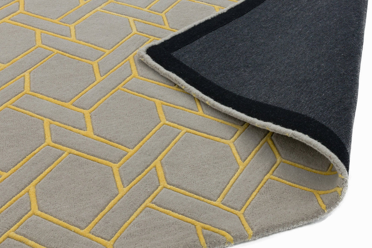 Laagpolig vloerkleed Easy Living Nexus Rug Fine Lines Silver Yellow
