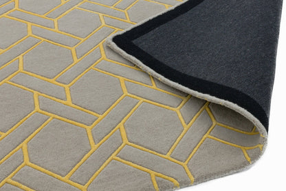 Laagpolig vloerkleed Easy Living Nexus Rug Fine Lines Silver Yellow