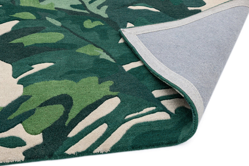 Laagpolig vloerkleed Easy Living Matrix Palm Green