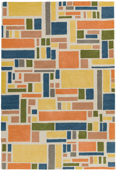Laagpolig vloerkleed Rugestiq Reef Blocks Multi