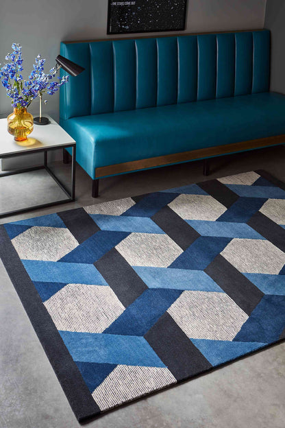 Laagpolig vloerkleed Easy Living Camden Rug Blue