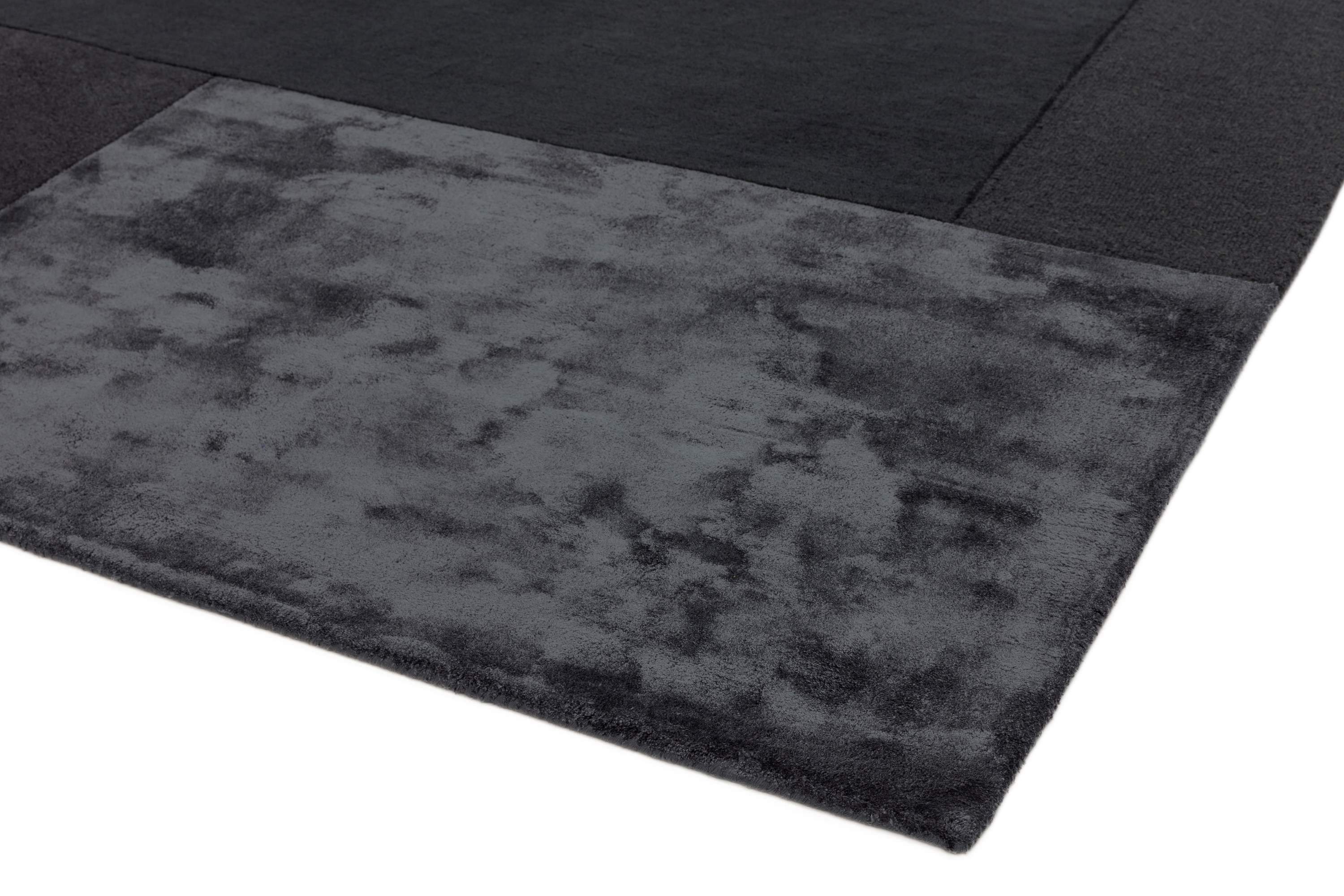 Laagpolig vloerkleed Easy Living Tate Tonal Textures Rug Charcoal