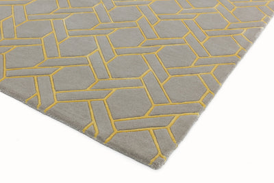 Laagpolig vloerkleed Easy Living Nexus Rug Fine Lines Silver Yellow
