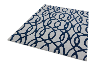 Laagpolig vloerkleed Easy Living Matrix Wire Blue