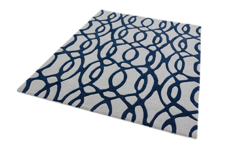 Laagpolig vloerkleed Easy Living Matrix Wire Blue