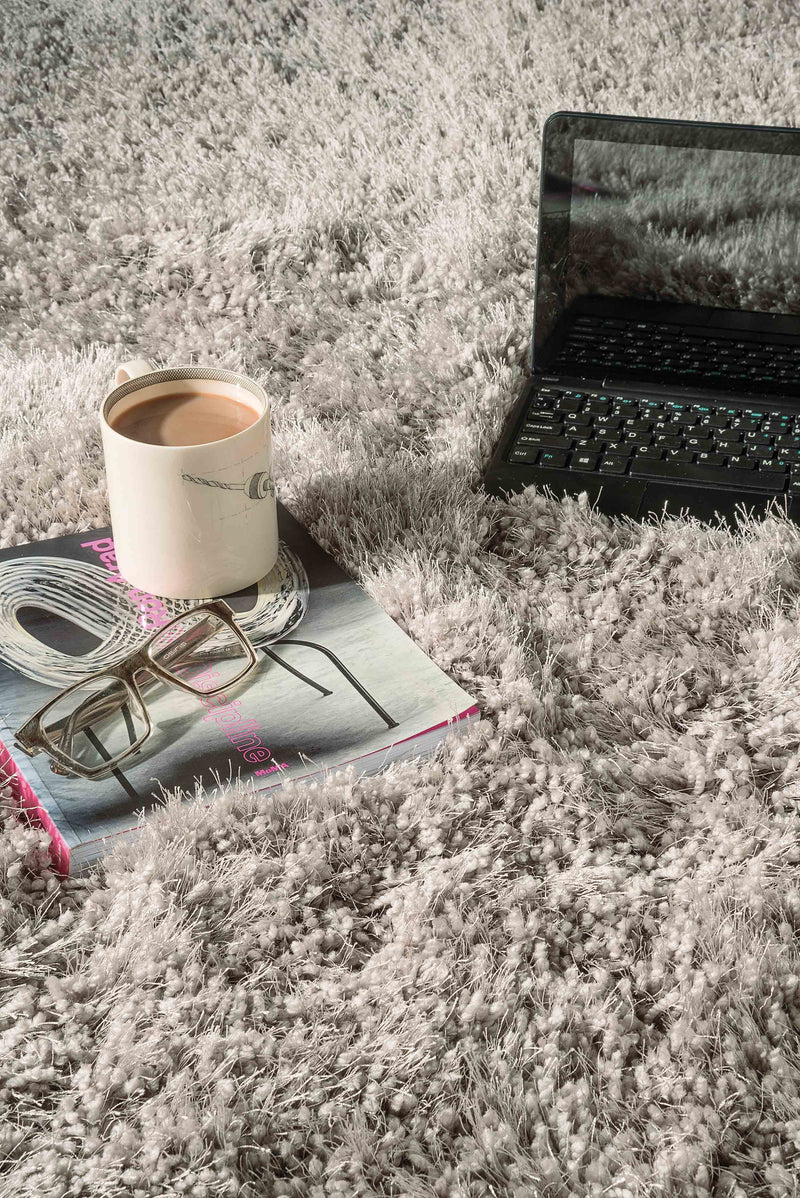 Hoogpolig vloerkleed Easy Living Cascade Rug Silver