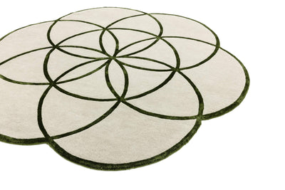 Rond vloerkleed Easy Living Lotus Rug Green