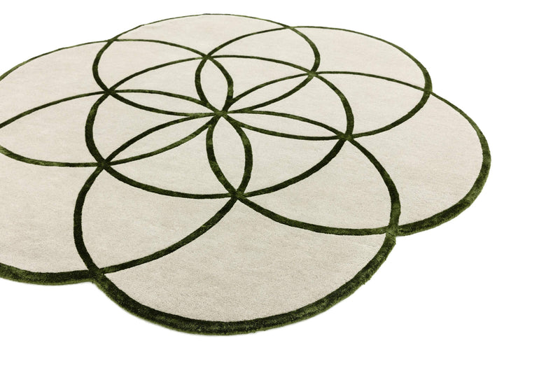 Rond vloerkleed Easy Living Lotus Rug Green