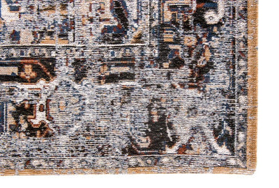 Laagpolig vloerkleed Louis de Poortere 8707 Antiquarian Divan Blue