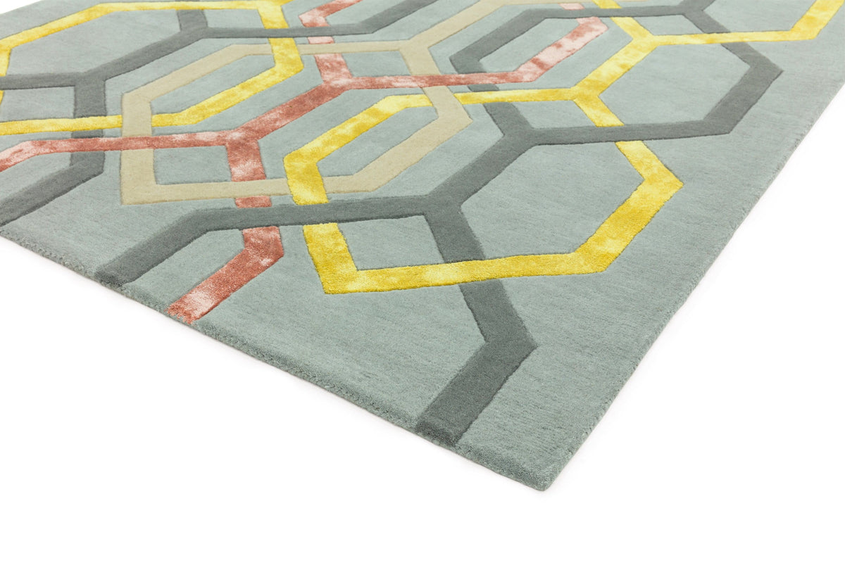 Laagpolig vloerkleed Easy Living Matrix Hexagon Silver