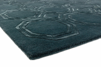 Laagpolig vloerkleed Easy Living Nexus Rug Octagon Petrol
