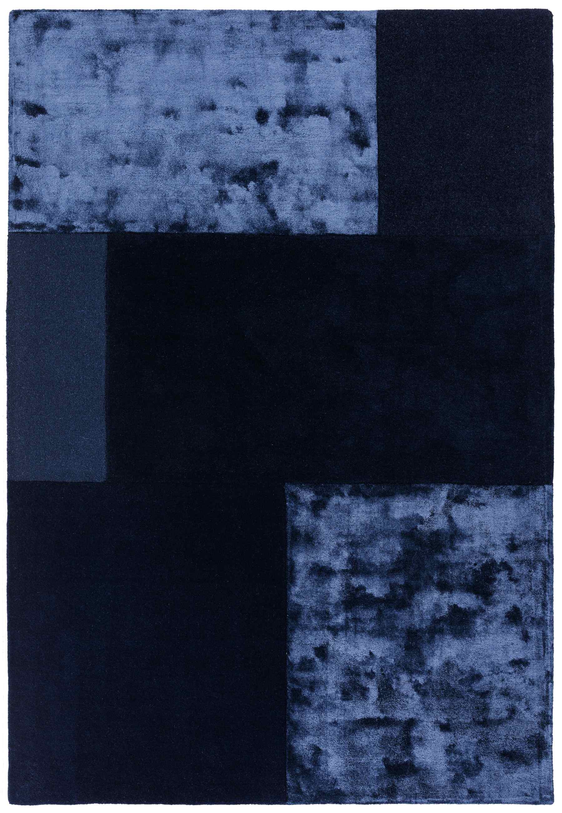 Laagpolig vloerkleed Easy Living Tate Tonal Textures Rug Navy