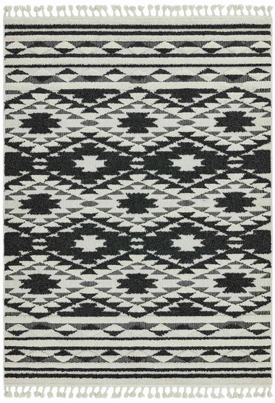 Laagpolig vloerkleed Easy Living Taza Black White
