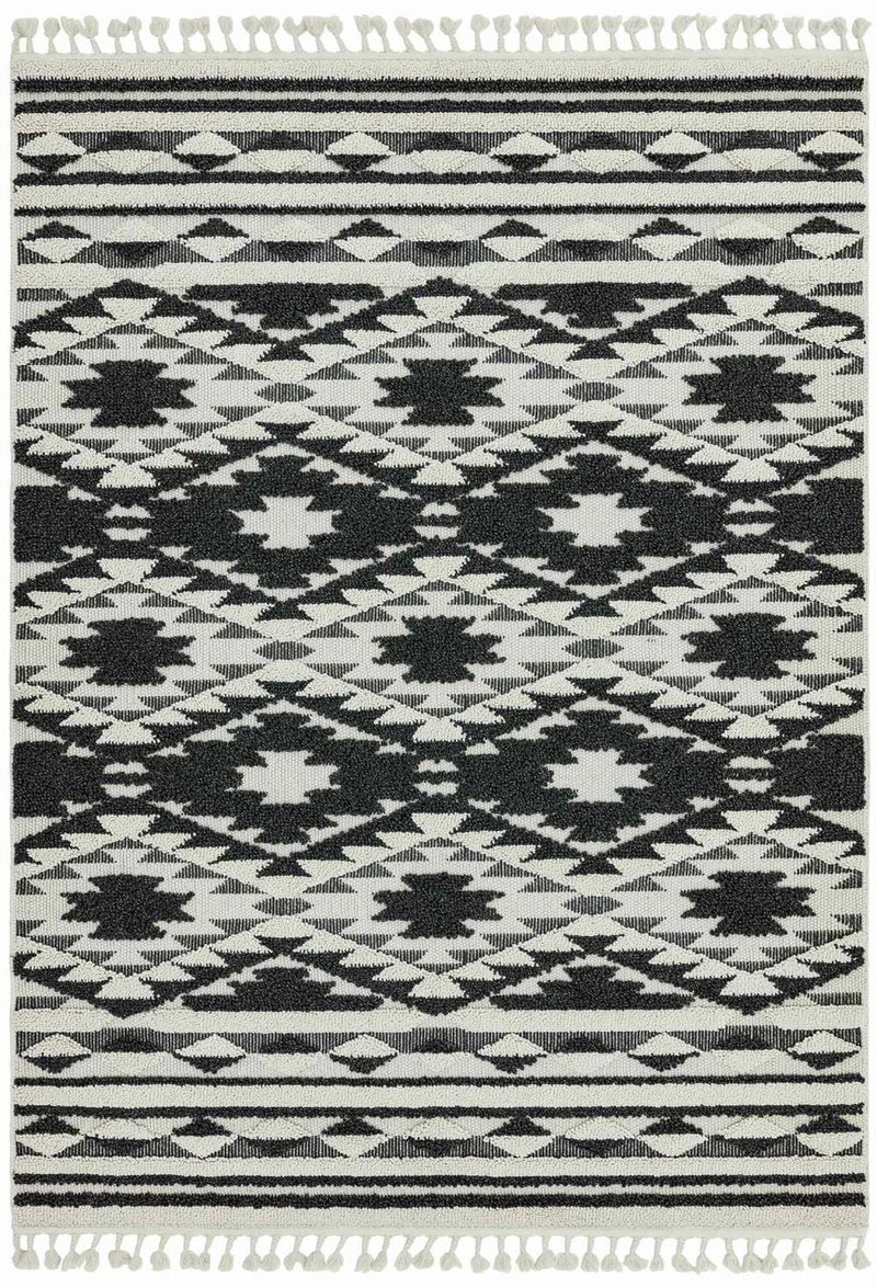 Laagpolig vloerkleed Easy Living Taza Black White