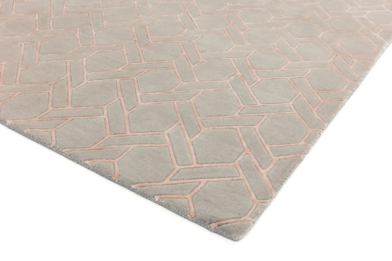 Laagpolig vloerkleed Easy Living Nexus Rug Fine Lines Silver Pink