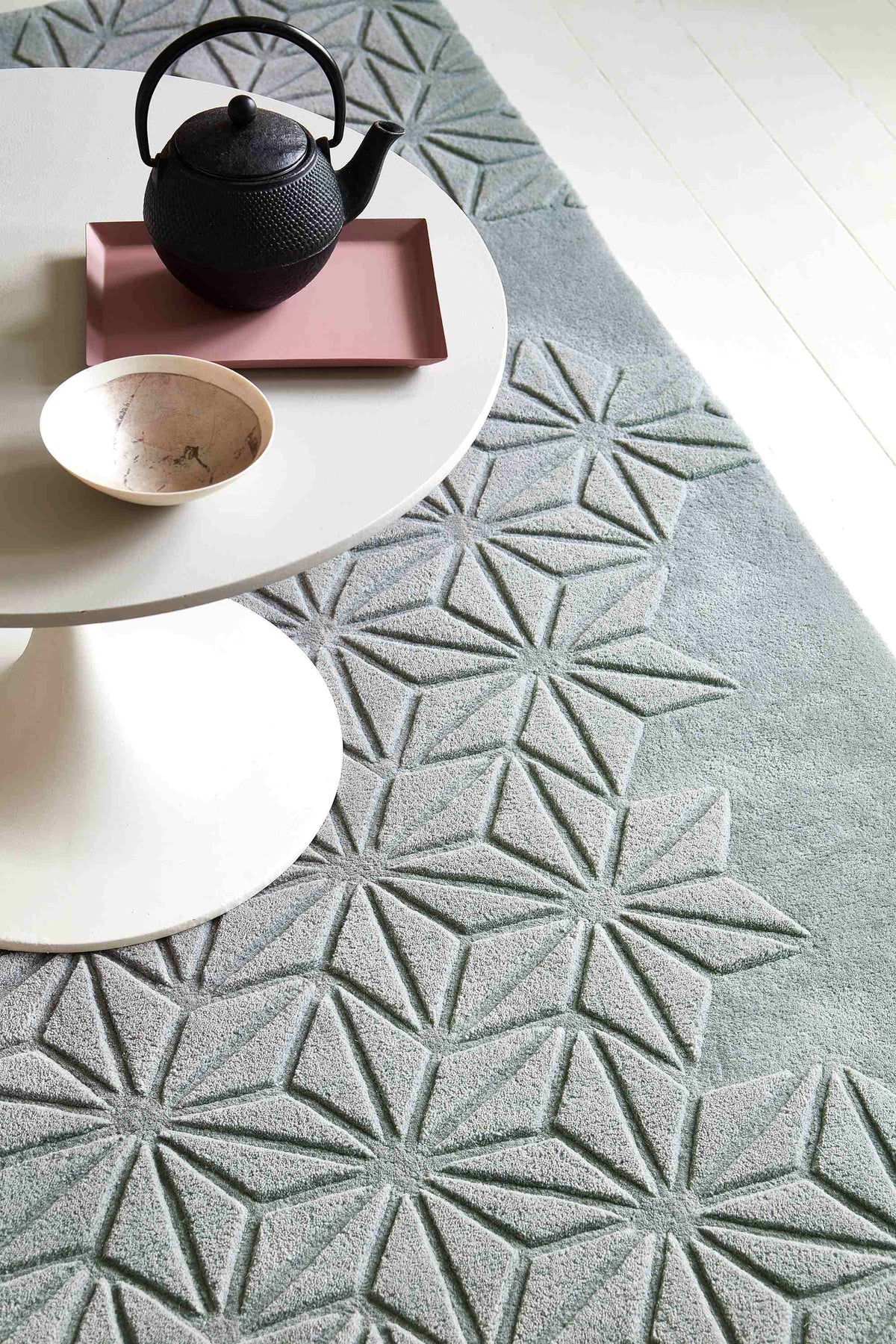 Laagpolig vloerkleed Easy Living Starburst Rug Silver