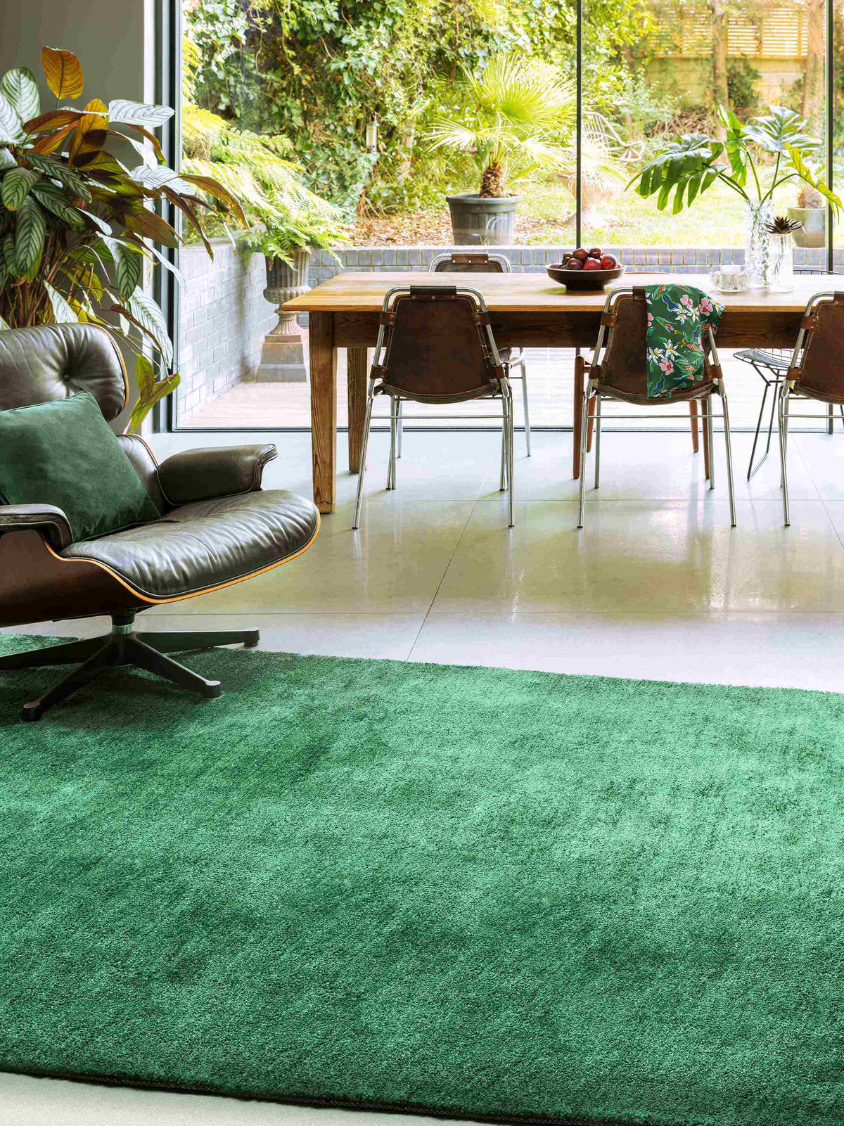Laagpolig vloerkleed Easy Living Milo Rug Green