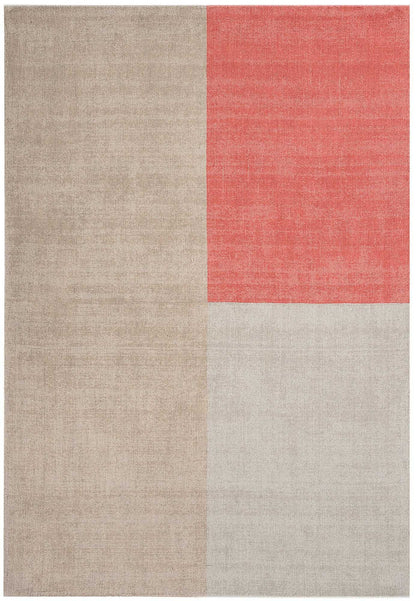 Laagpolig vloerkleed Easy Living Blox Rug Coral