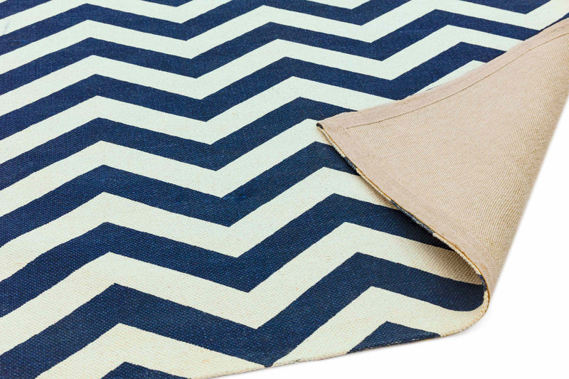 Laagpolig vloerkleed Easy Living Onix Rug 12 Zig Zag Blue