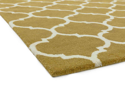 Laagpolig vloerkleed Easy Living Albany Ogee Ochre