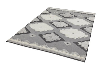 Vloerkleed Easy Living Monty Black Cream Tribal