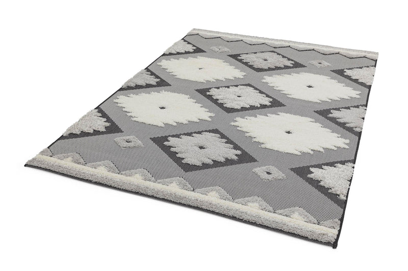 Vloerkleed Easy Living Monty Black Cream Tribal
