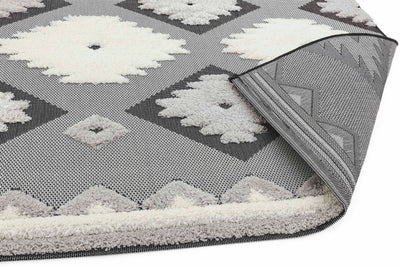 Vloerkleed Easy Living Monty Black Cream Tribal