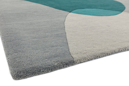 Laagpolig vloerkleed Easy Living Matrix Arc Teal