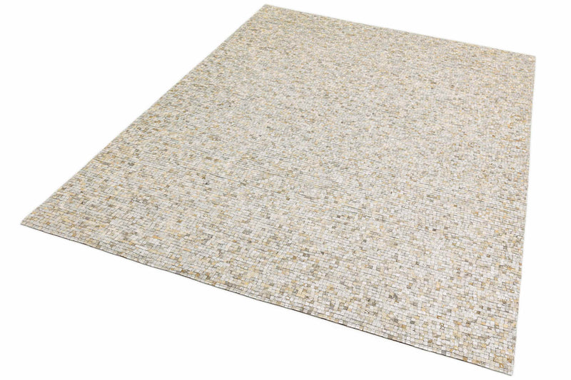 Laagpolig vloerkleed Easy Living Elona Mosaic Cowhide Silver