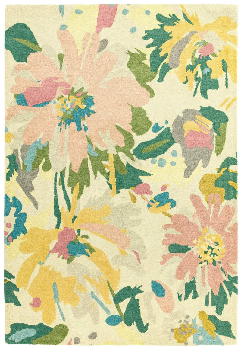 Laagpolig vloerkleed Easy Living Reef Floral Pink Multi