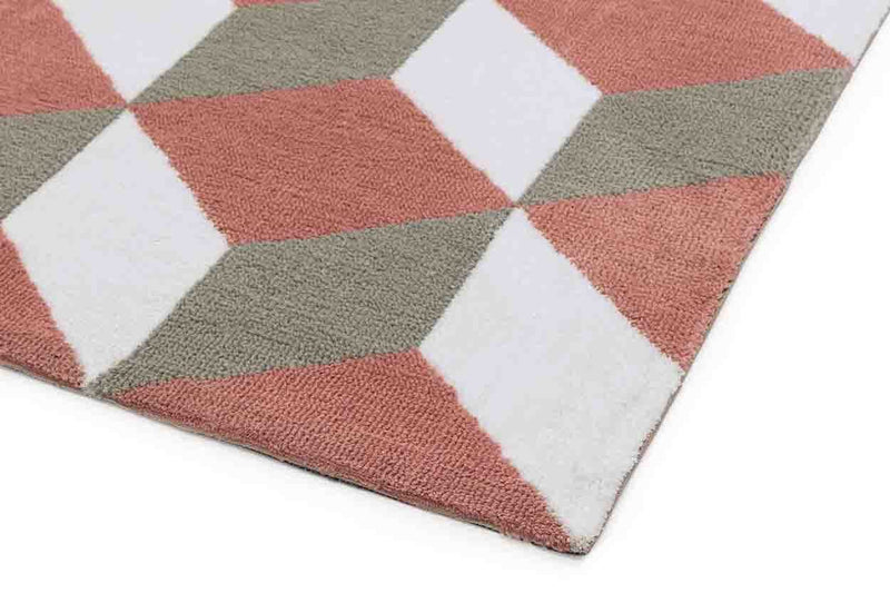 Laagpolig vloerkleed Easy Living Arlo AR10 Pink Block