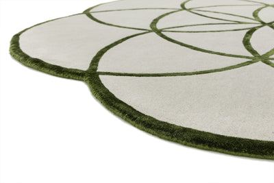 Rond vloerkleed Easy Living Lotus Rug Green