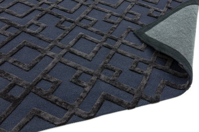Laagpolig vloerkleed Easy Living Dixon Black Trellis