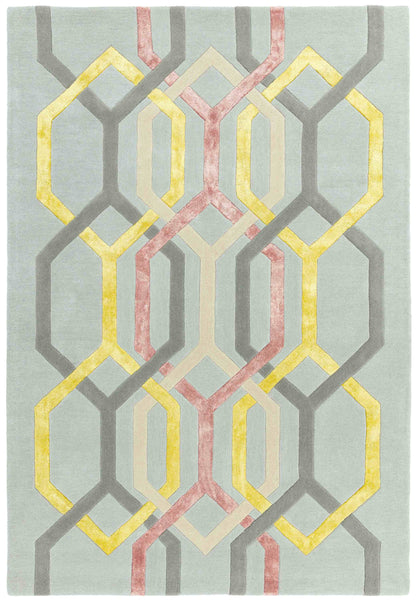 Laagpolig vloerkleed Easy Living Matrix Hexagon Silver