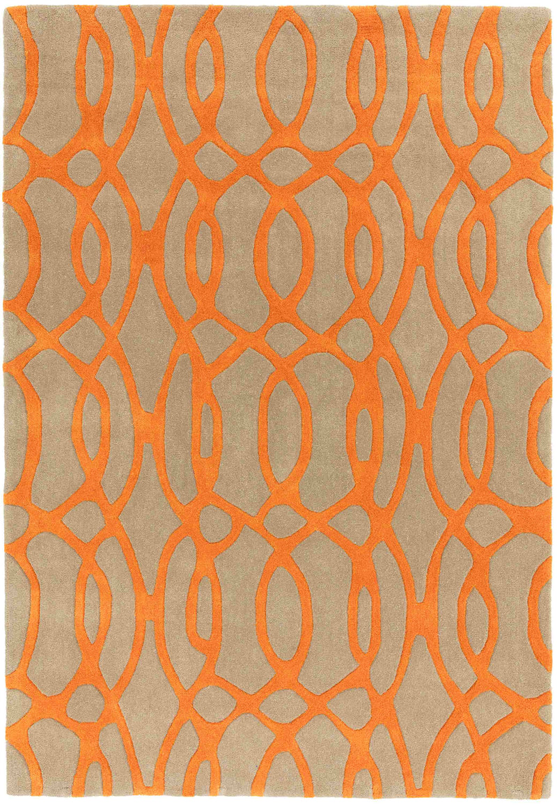 Laagpolig vloerkleed Easy Living Matrix Wire Orange