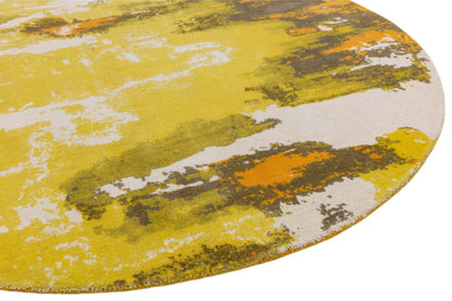 Laagpolig vloerkleed Easy Living Saturn Rug Yellow Circle