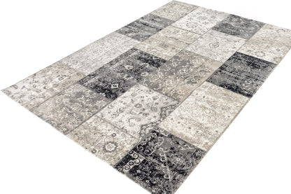 Vloerkleed  Lifa Living Vintage Patch Dark Grey