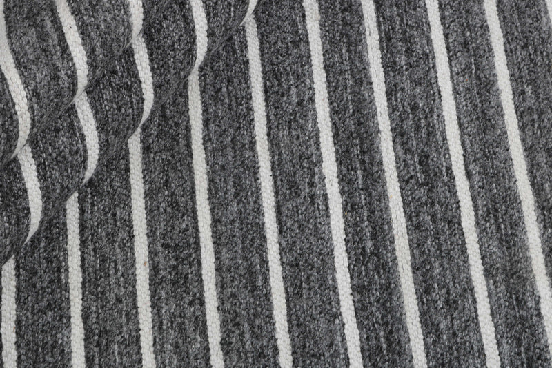 Vloerkleed Nouveau Strips Dark Grey