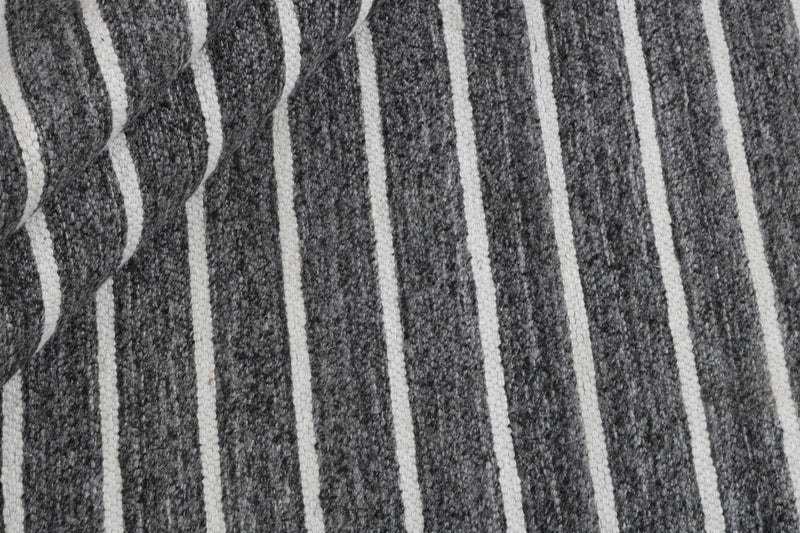 Vloerkleed Nouveau Strips Dark Grey