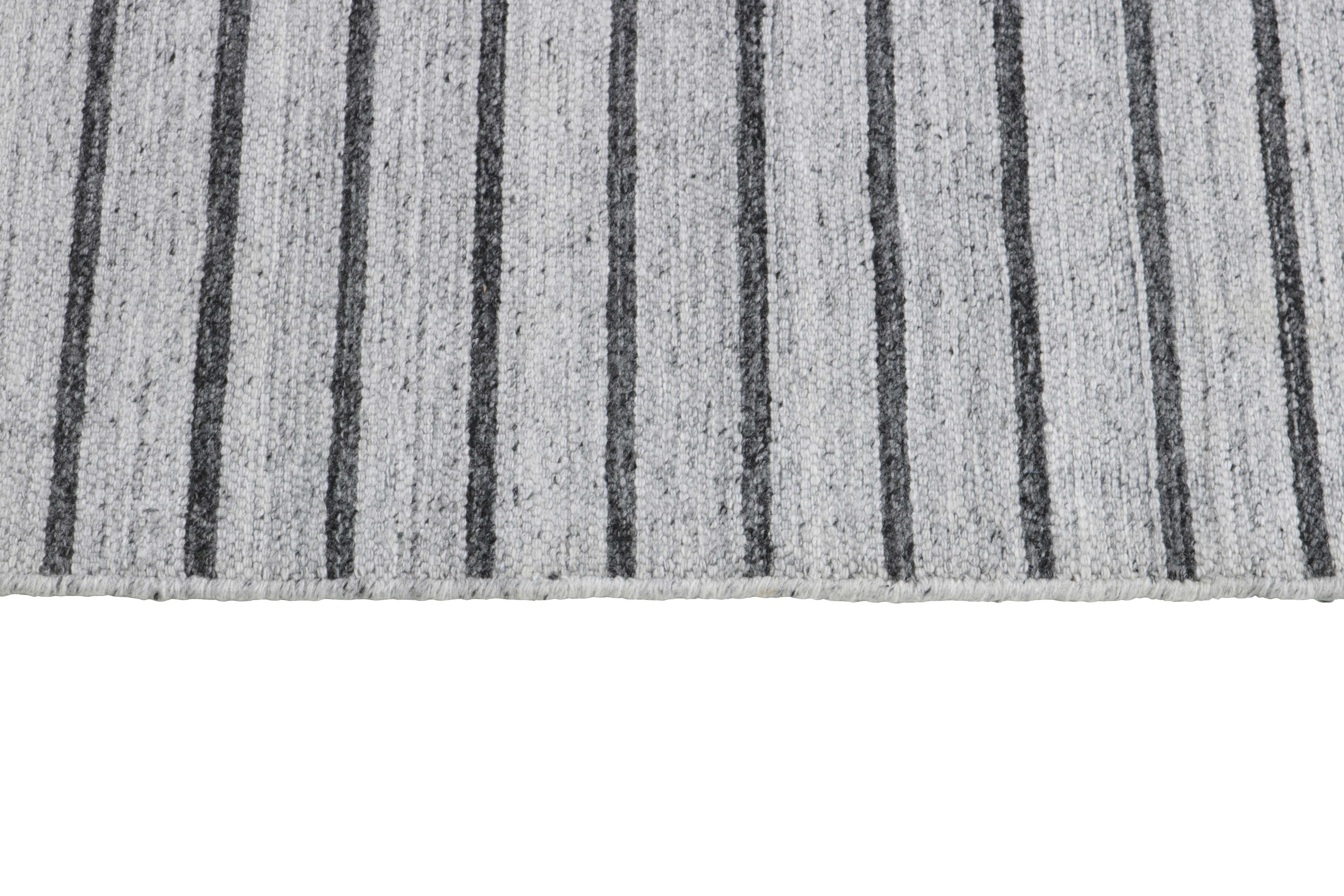 Vloerkleed Nouveau Stripes Silver Dark Grey