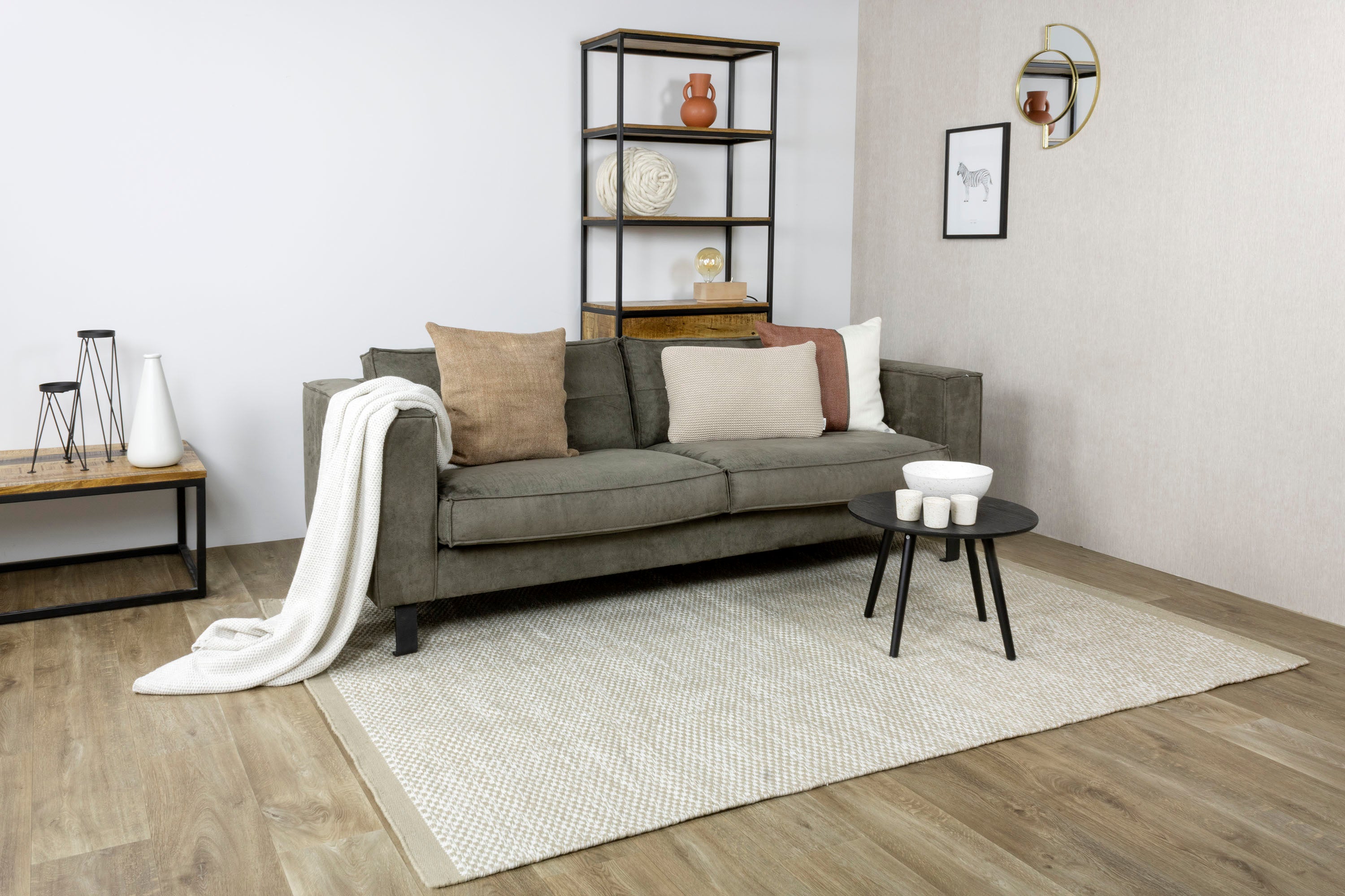 Vloerkleed MOMO Rugs Vaasa Camel White
