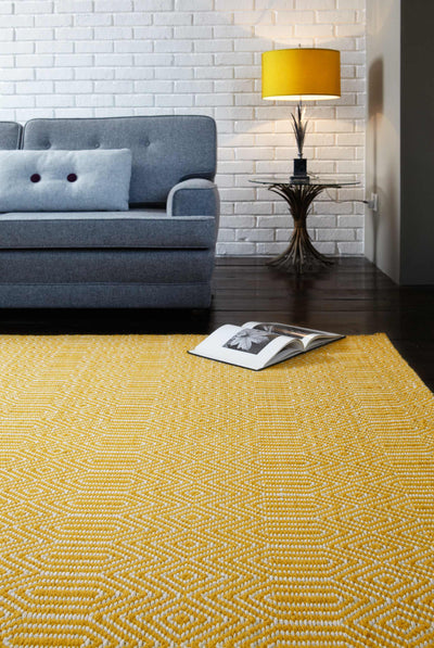 Laagpolig vloerkleed Easy Living Sloan Mustard