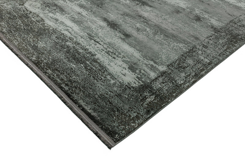 Laagpolig vloerkleed Easy Living Athera at03 Anthracite Border
