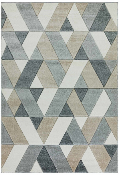 Laagpolig vloerkleed Easy Living Sketch Rhombus Grey